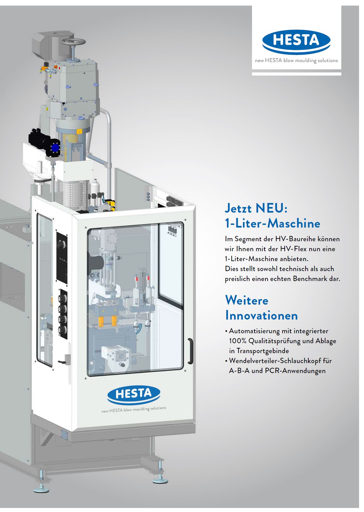 Hesta FleXLine 1 and 2 station blow molding machine