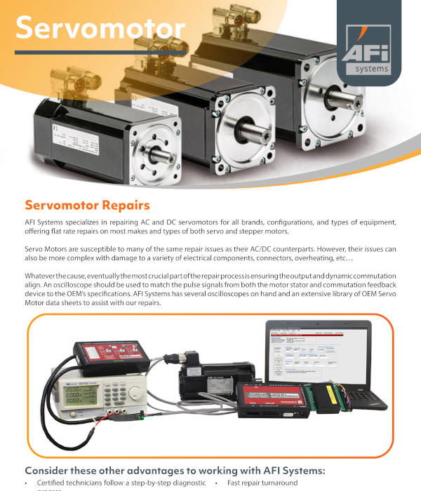 AFI Systems Servomotor Sell Sheet