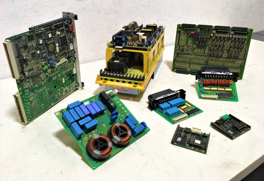 assortment of circuit boards