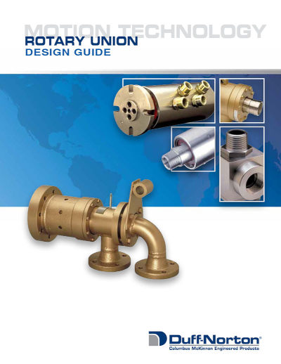 Duff-Norton rotary unions catalog cover