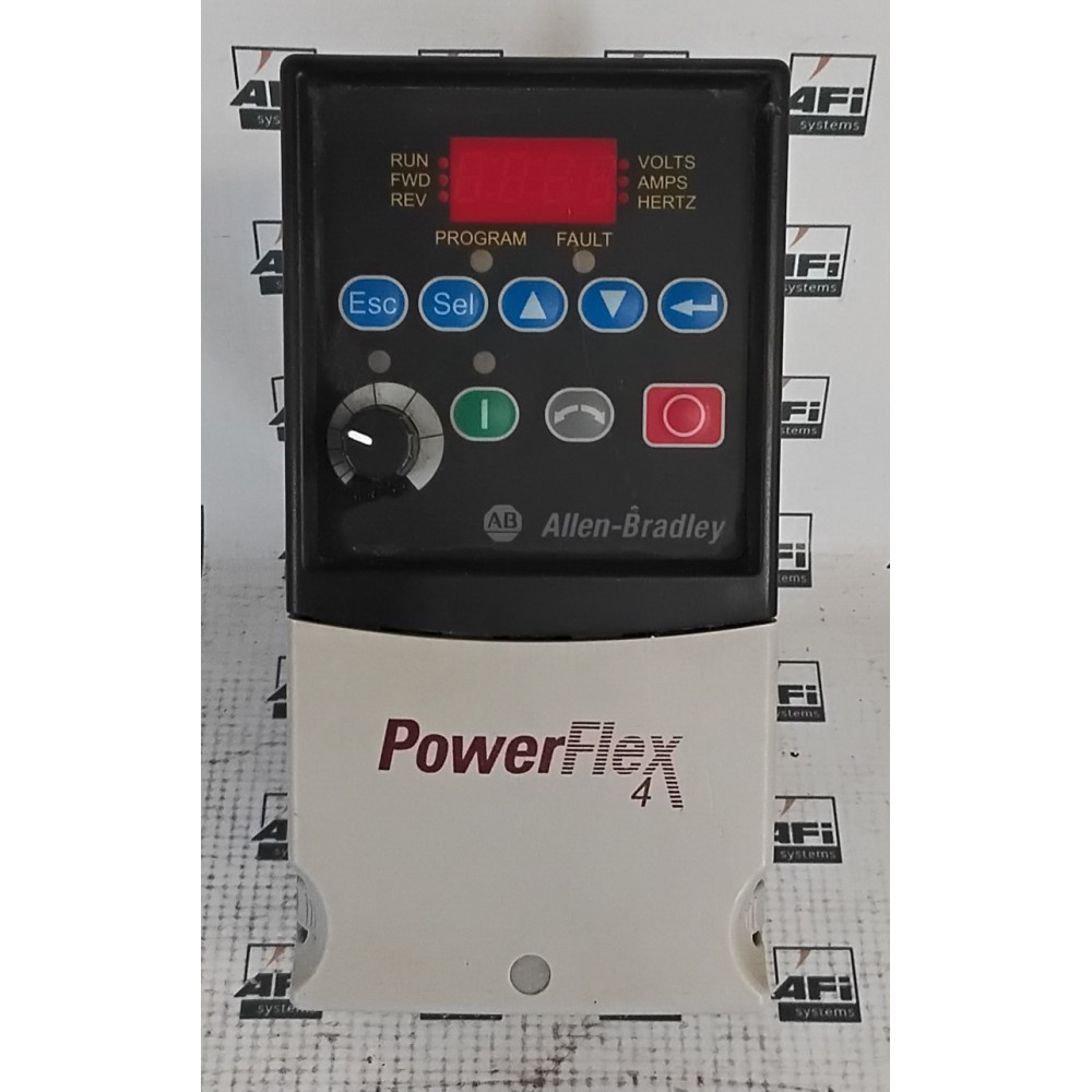 0.75kW PowerFlex 4 AC drive. 3 phase.. 2.3A. Brake chopper. A frame