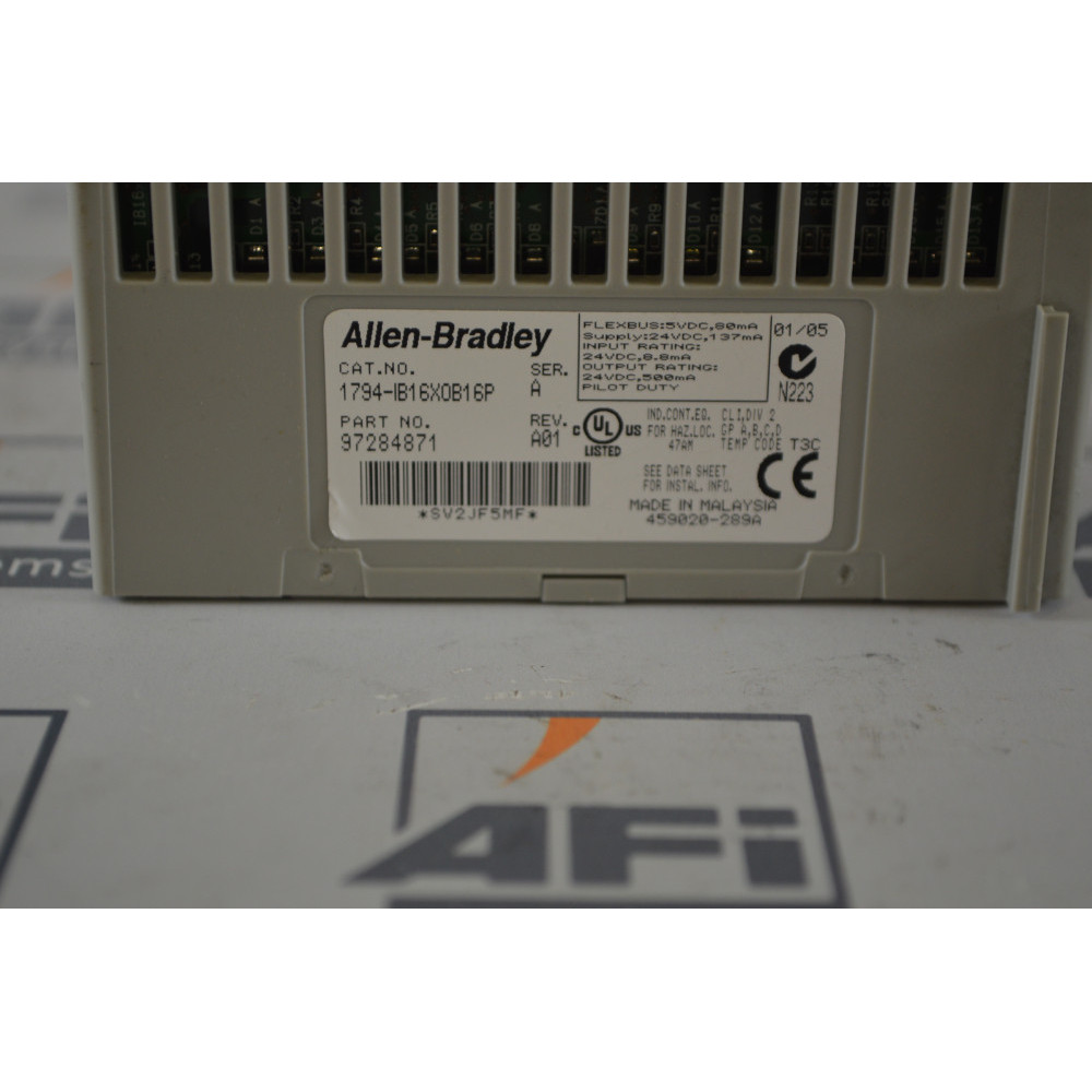 Allen-Bradley 1794-IB16XOB16P FLEX 24VDC  16IN SINK/16OUT SRCE  PROT