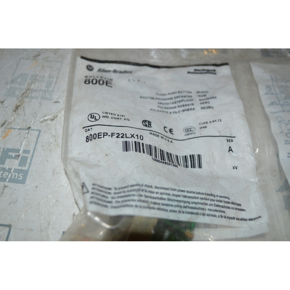 Allen-Bradley 800EP-F22LX10 FLUSH PUSHBUTTON