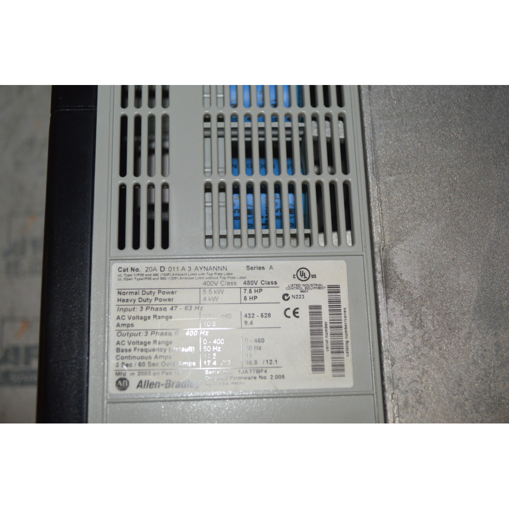 Allen Bradley 20AD011A3AYNANNN AC Inverter Drive