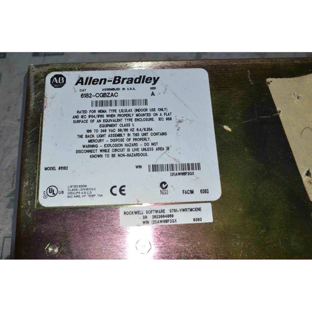ALLEN  BRADLEY 6182-CGBZAC TOUCHSCREEN