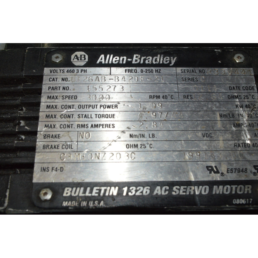 Allen Bradley 1326AB-B420E-21 AC Servo Motor