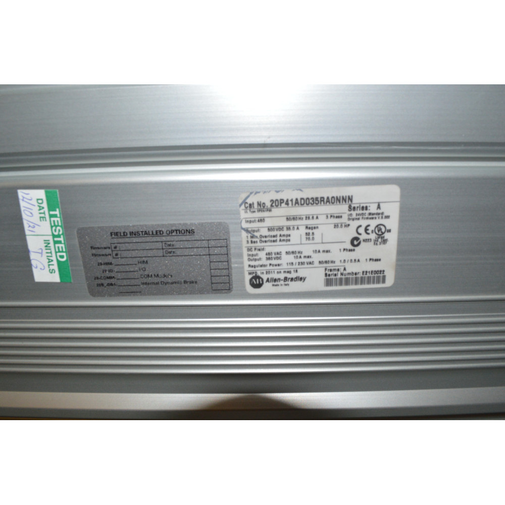 Allen Bradley PowerFlex 20P41AD035RA0NNN DC Drive