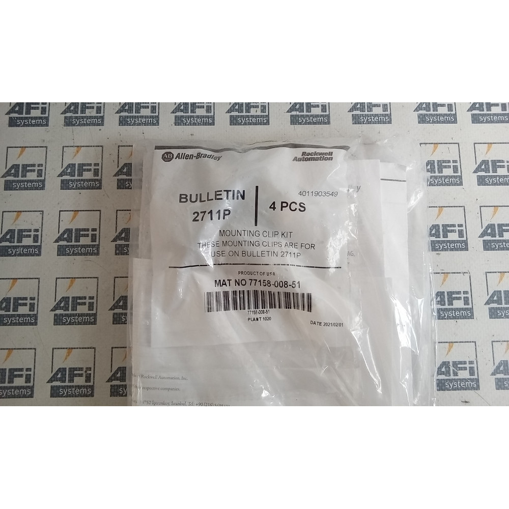 Allen-Bradley 77158-008-51 4 Piece Mounting Clip, 8-S1, For PanelView