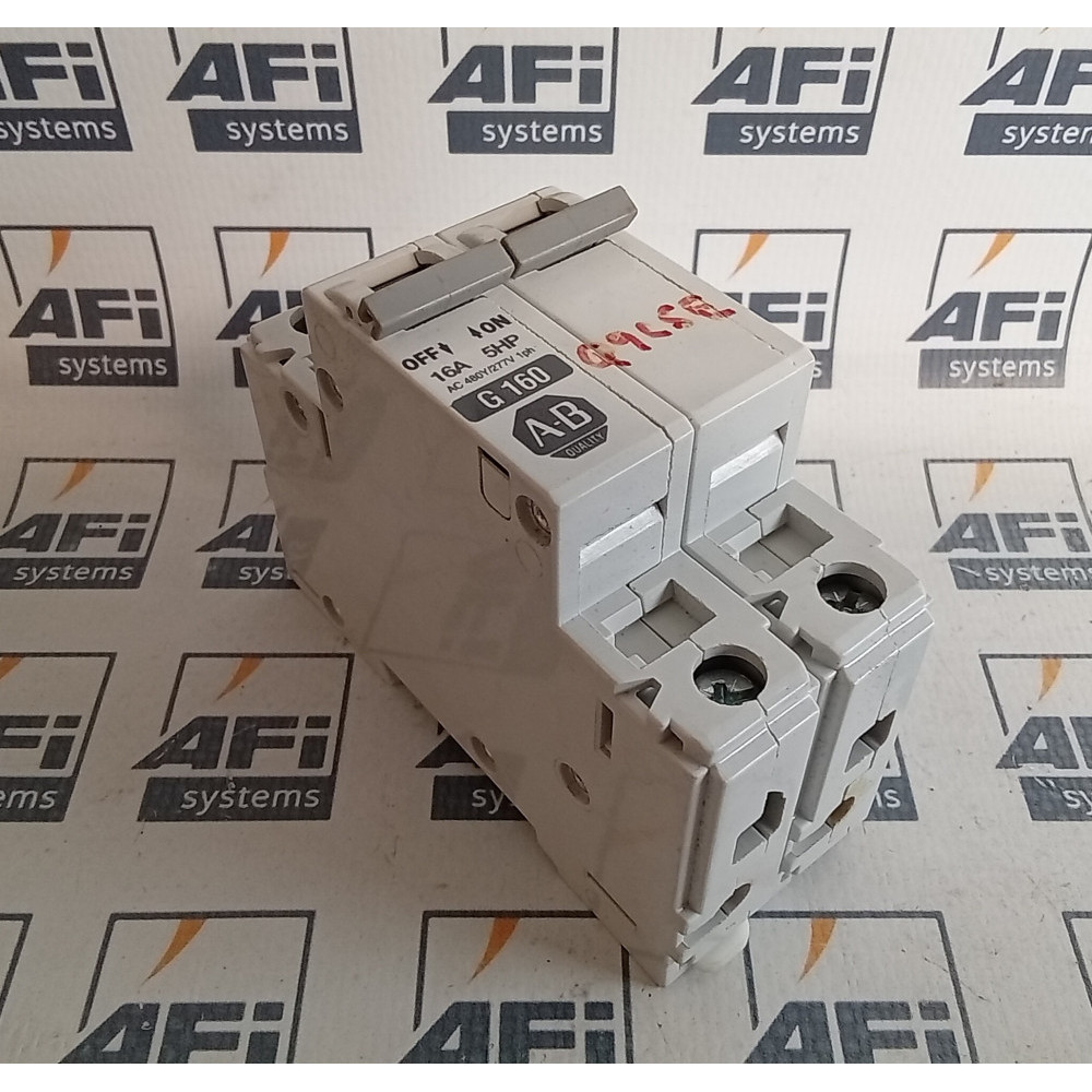 Allen-Bradley 1492-CB2-G160 Miniature Circuit Breaker 2-Pole 16Amp 480VAC