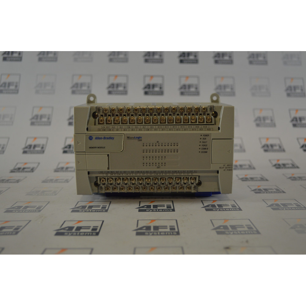 MicroLogix 1200. Controller. 6K user memory. Input 24 x 24V DC (4 fast). Output 16 x relay. Communications 2 x RS-232. Supply 85-264V AC