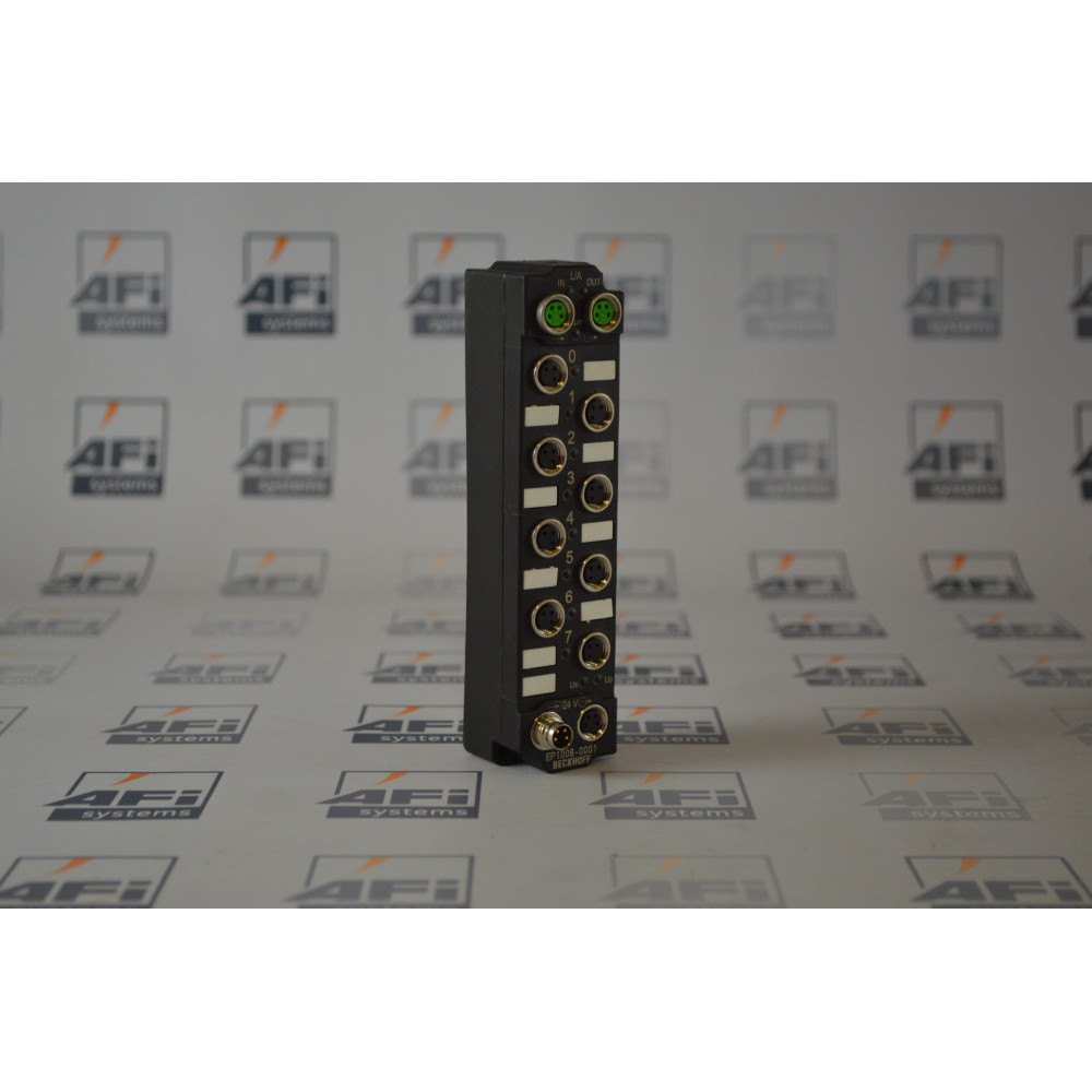 Beckhoff EP1008-0001 ETHERCAT BOX  INDUSTRIAL HOUSING  8 DIGITAL INPUTS  24 V DC  3.0 MS  8 X M8