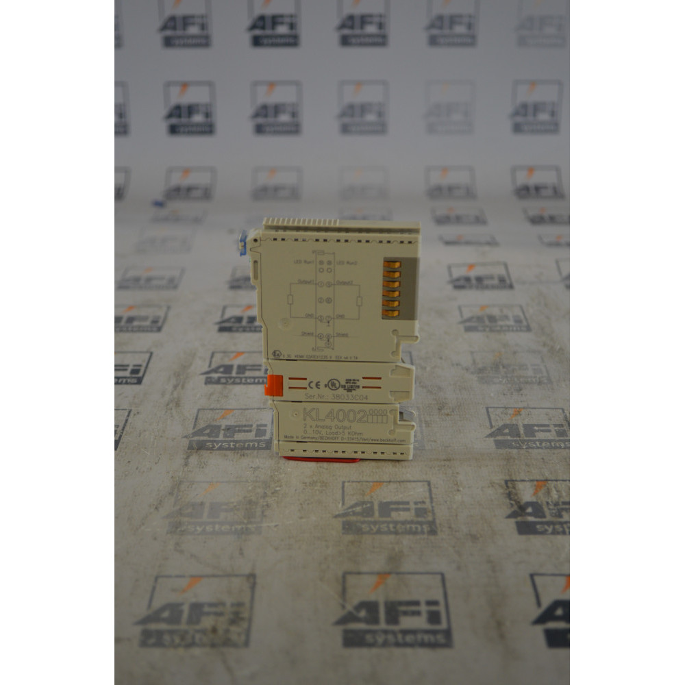 Beckhoff KL4002 2-CHANNEL ANALOG OUTPUT TERMINAL 0.10 V  12 BIT