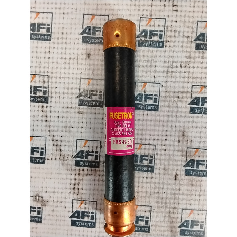 EATON CORPORATION BUSSMANN FUSETRON FRS-R-30 FUSE  30A  TIME DELAY  DUAL ELEMENT  600 VAC / 300 VDC  CLASS RK5  NON-INDICATING