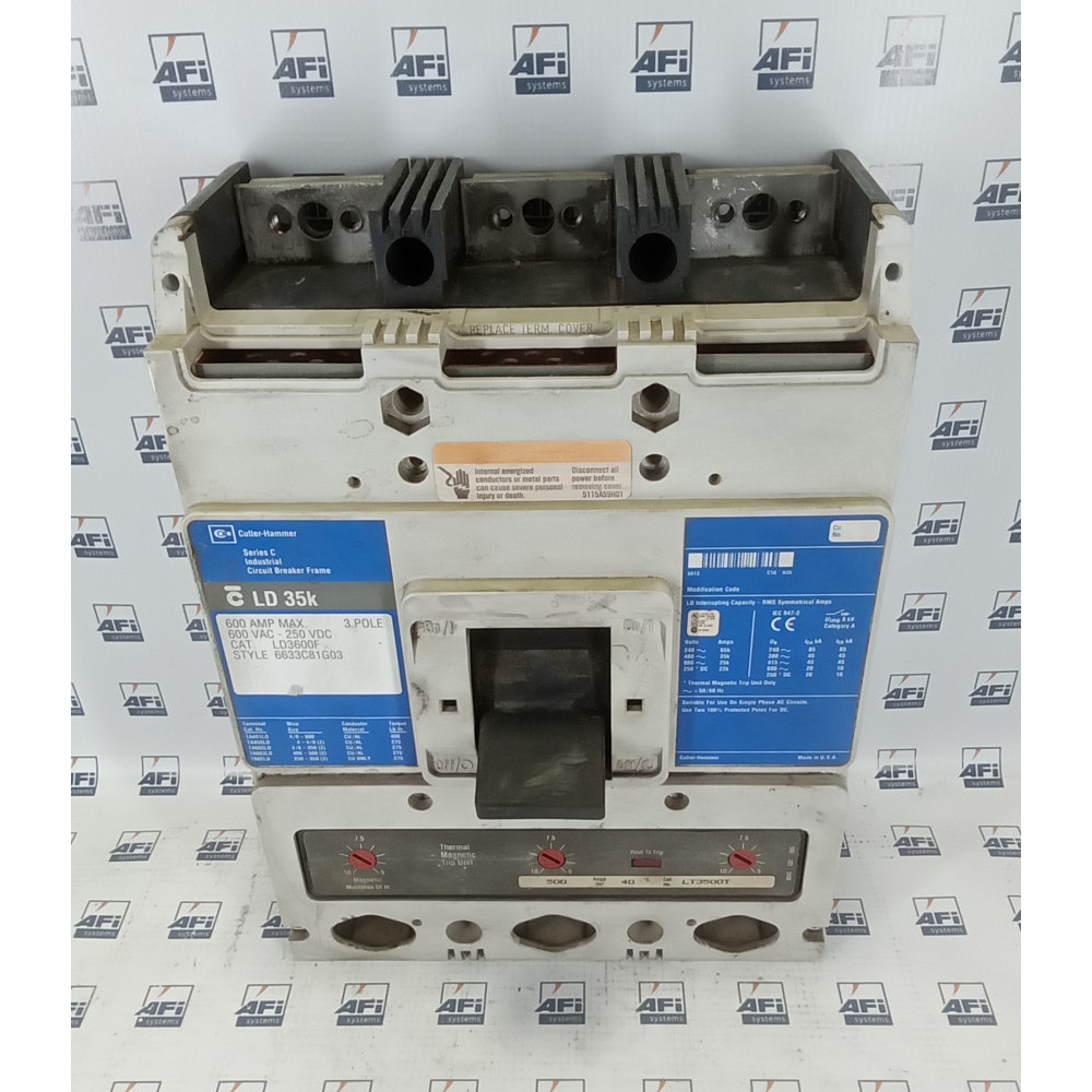 CUTLER HAMMER LD3600F 600 AMP 600V 3 POLE