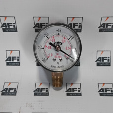 DURO UNITED 20-200ND-02L-VAC PRESSURE GAUGE -30 TO 0 2IN FACE 1/4NPT