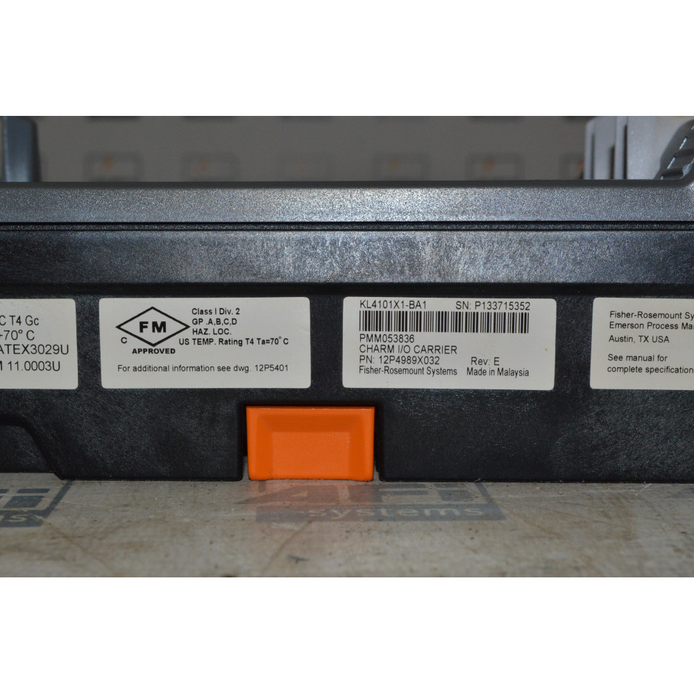  EMERSON FISHER ROSEMOUNT KL4101X1-BA1 I/O CARD CARRIER