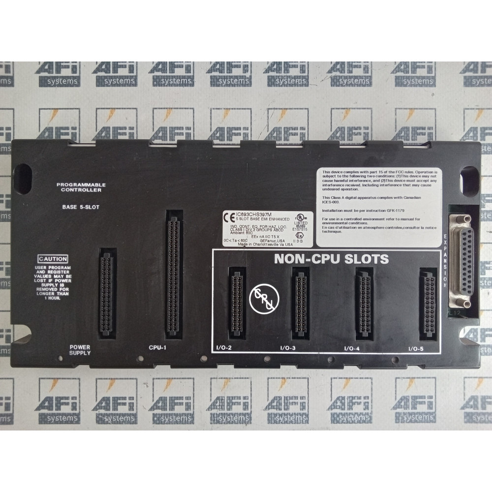 Fanuc IC693CHS397M PLC Baseplate 5 Slots