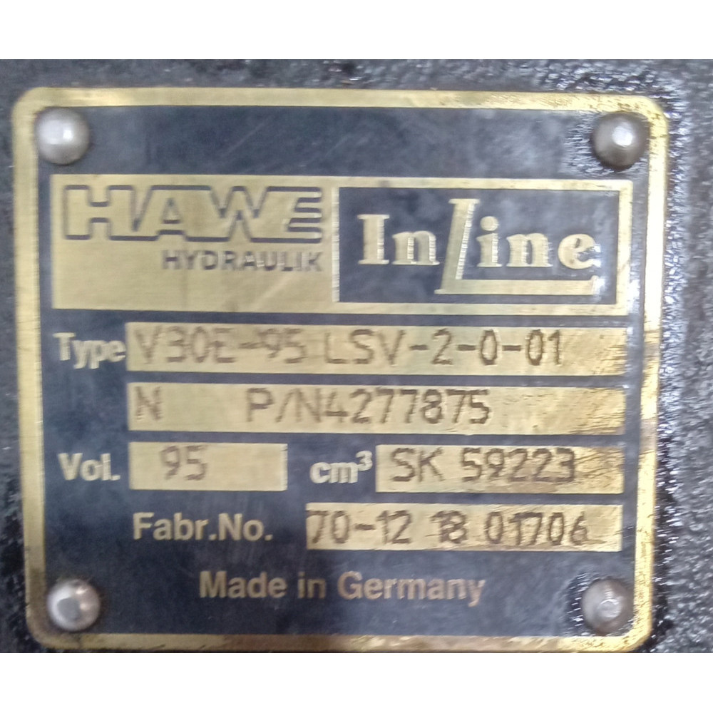 HAWE V30E-95 LSV-2-0-01 Twin Piston Pump