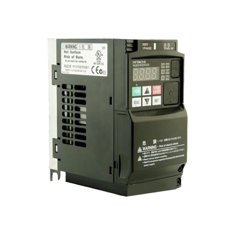Hitachi WJ200-002LF WJ200 Series 3ph 200...240VAC 0.2kW 0.25HP 1.6A Inverter