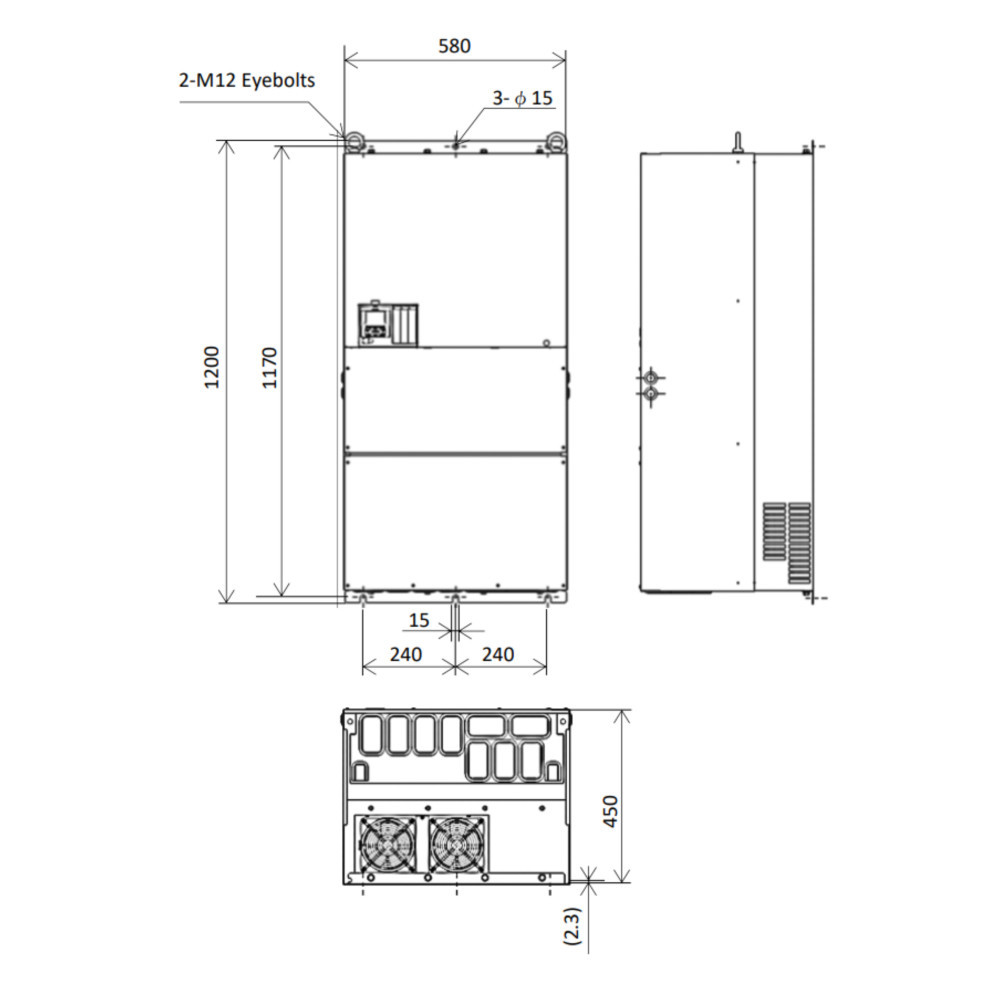 Hitachi P1-06600-HFUF 300kW 600A Inverter