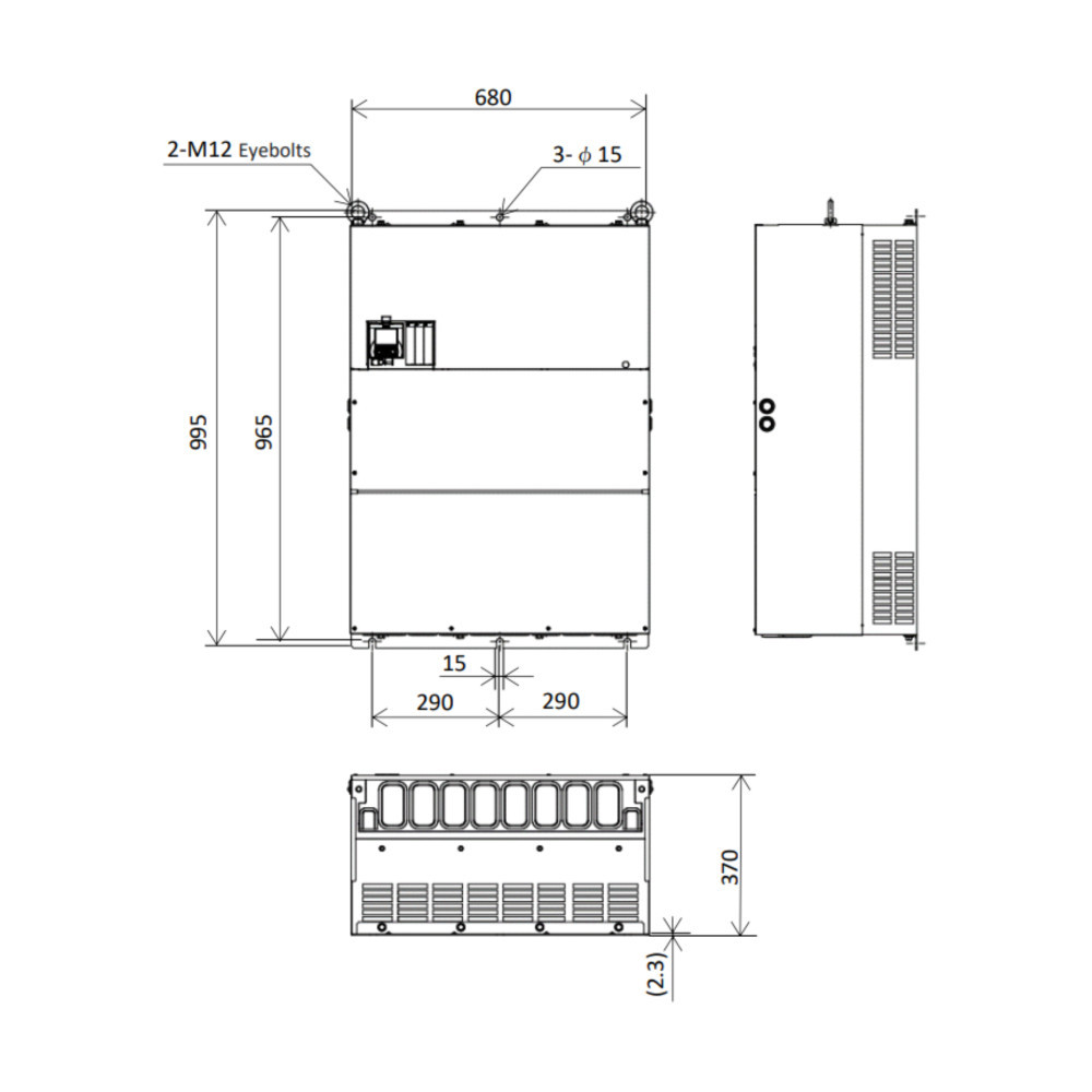 Hitachi P1-05500-HFUF 250kW 500A VFD