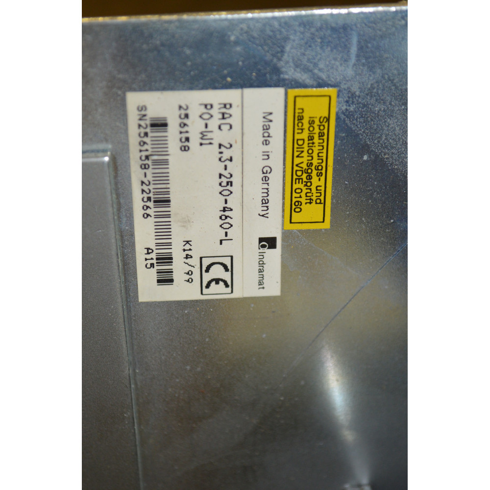 INDRAMAT RAC 2.3-250-460-LP0-W1 AC-MAIN SPINDLE DRIVE