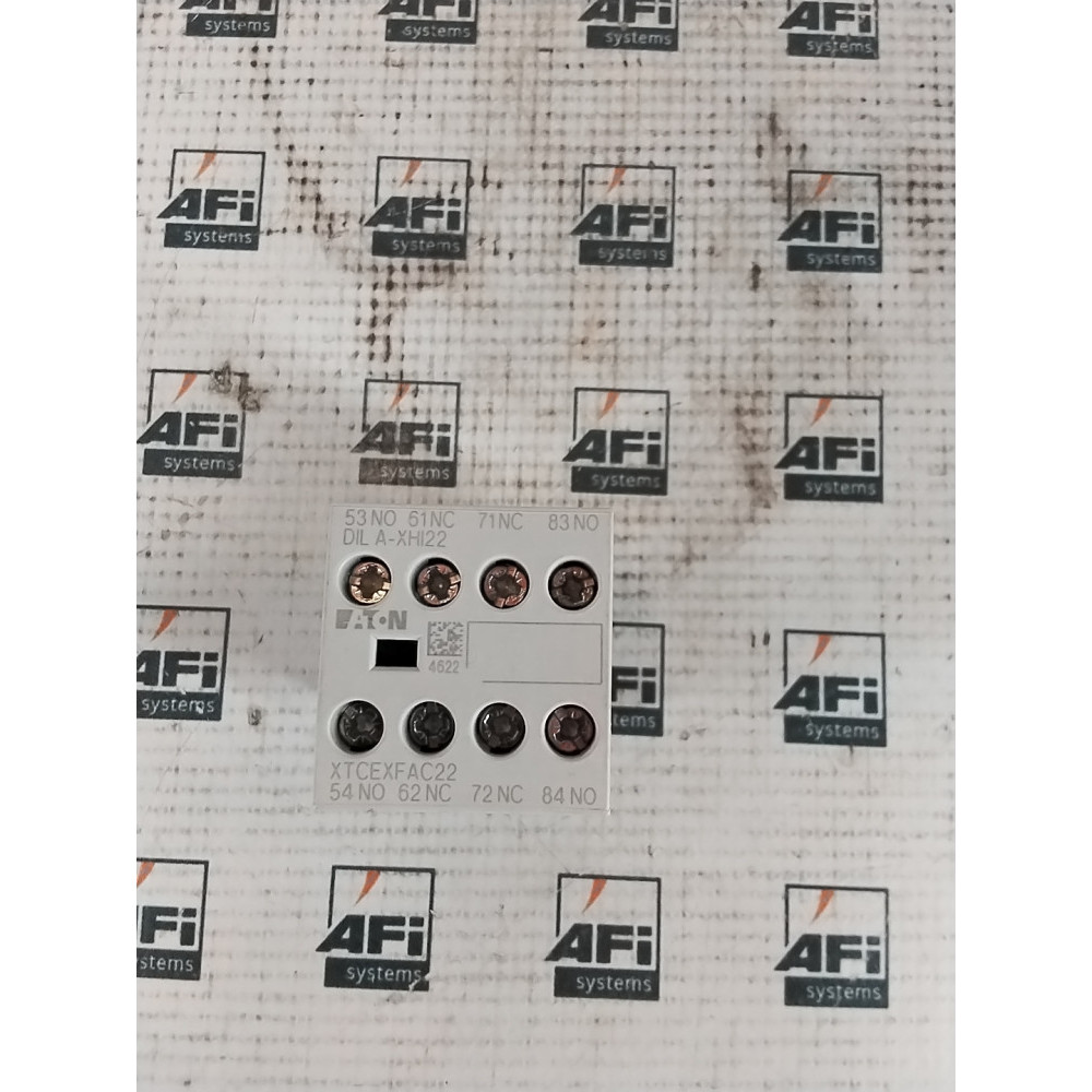 EATON CORPORATION KLOCKNER MOELLER DILA-XHI22 DISCONTINUED BY MANUFACTURER
AUXILIARY CONTACT
2 NO/2 NC
600 VAC
250 VDC