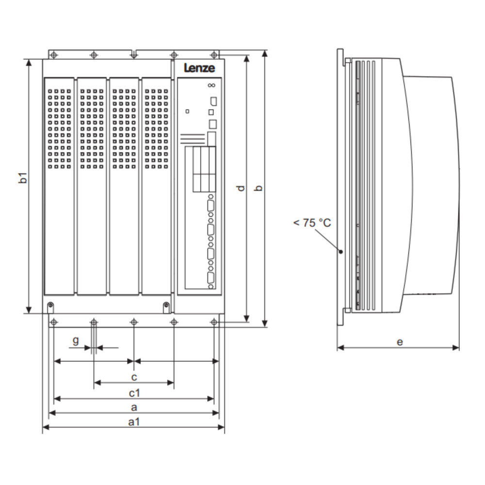 Lenze EVS9328-CI 22kW 47A 9300 Servo VFD