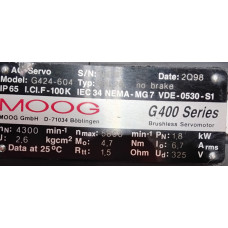 MOOG G424-604 AC BRUSHLESS SERVO MOTOR