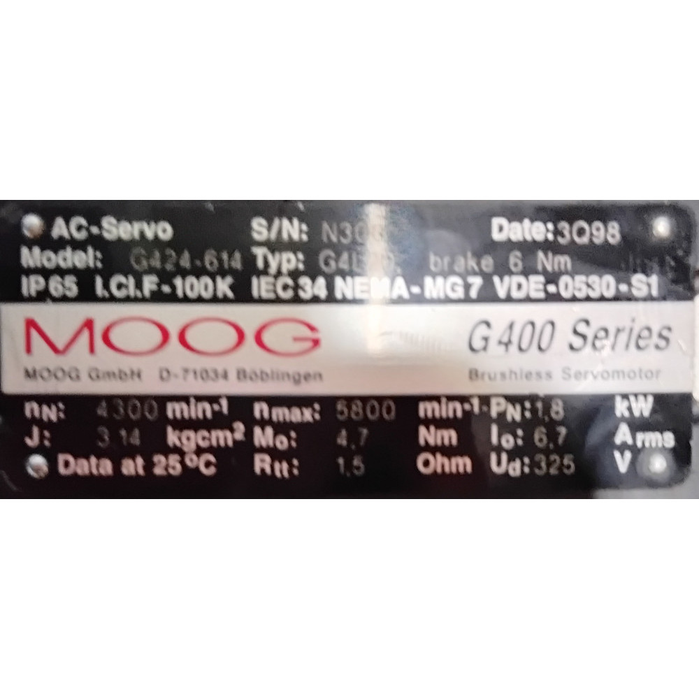 MOOG G424-614 AC SERVO MOTOR
