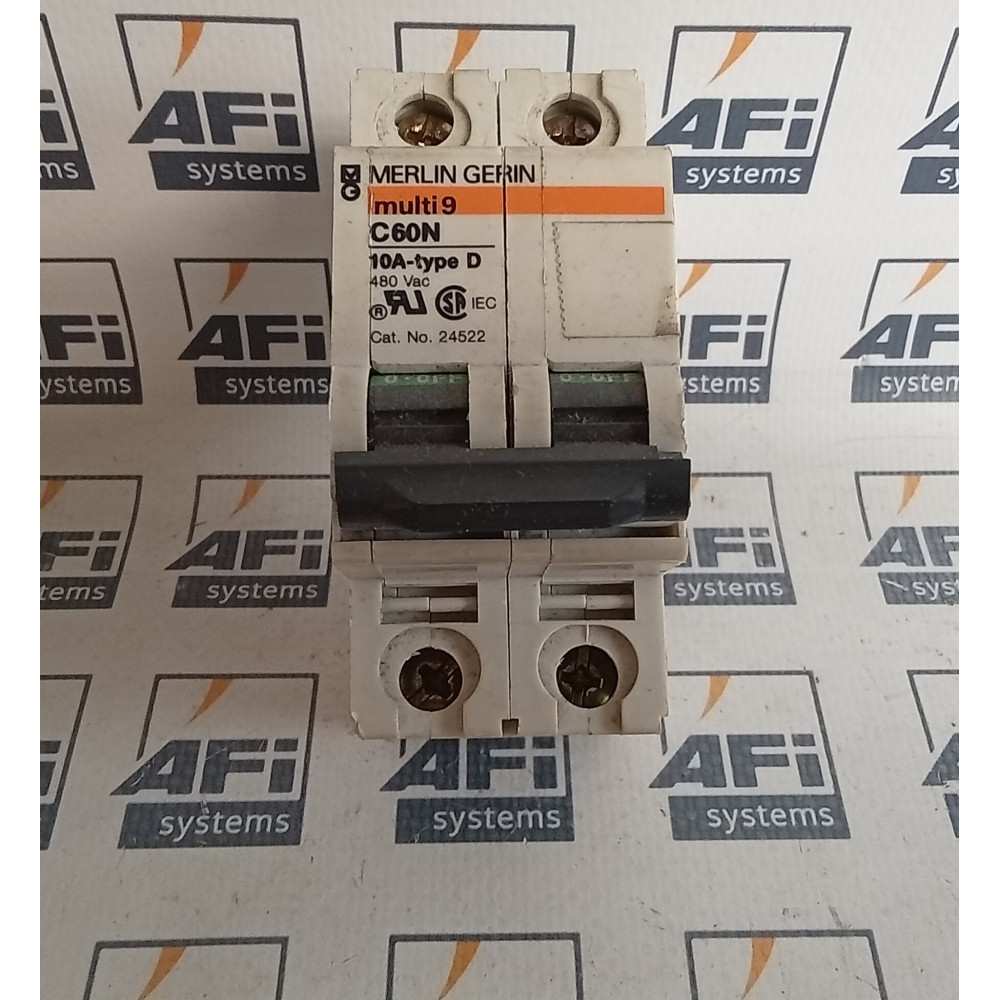 Merlin Gerin 24522 / C60N-2P-10A Molded Case Circuit Breaker 2-Pole 10 Amp