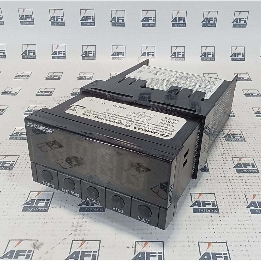 OMEGA ENGINEERING DP25B-S PANEL METER. DP25B SERIES. 4-DIGIT LED DISPLAY. 1/8 DIN. STRAIN INPUT. 115 VAC. NO OUTPUT OPTIONS.
