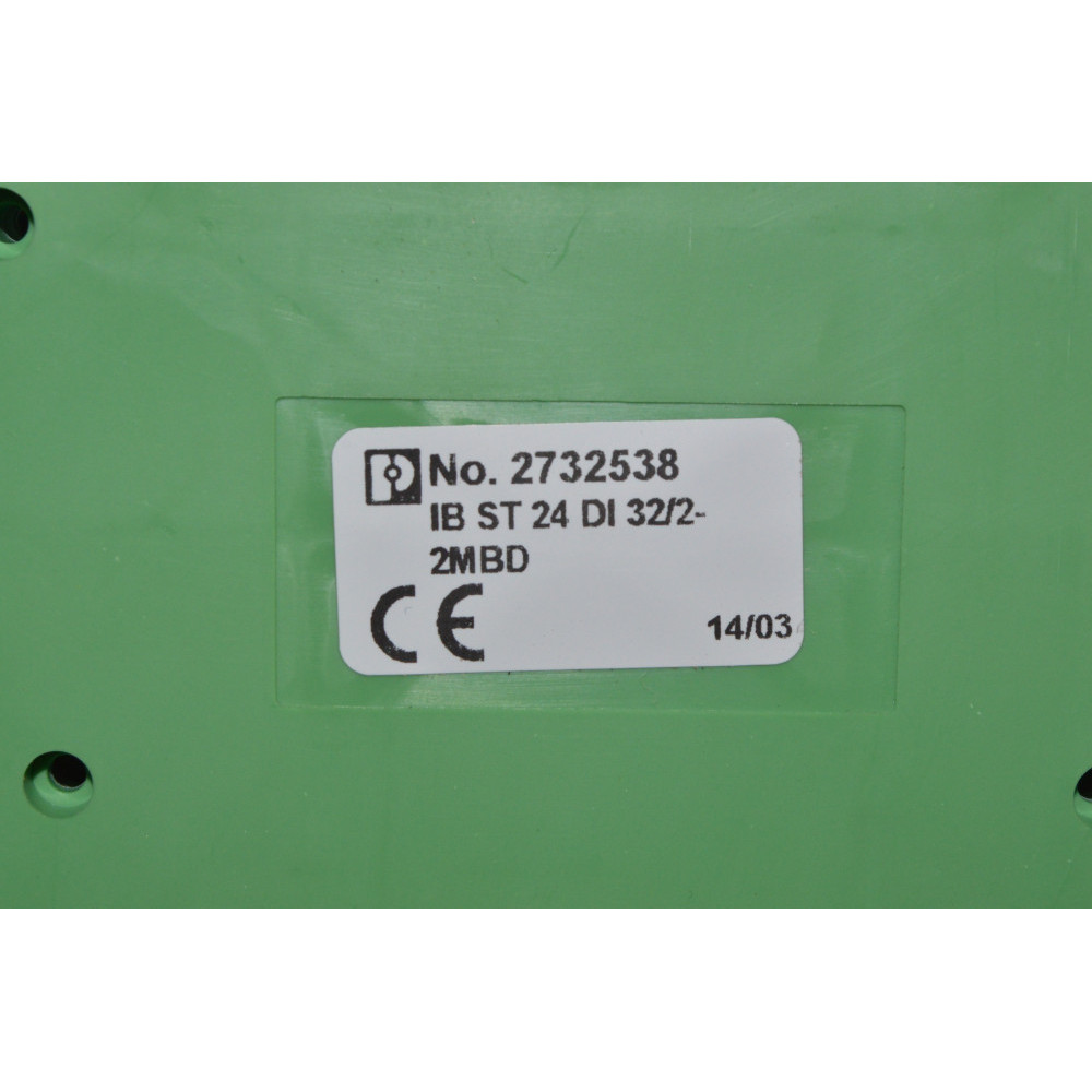 PHOENIX CONTACT IB-ST-24-DI-32-2-2MBD INPUT MODULE 32CHANNEL DIGITAL 2AMP 24VDC INTERBUS