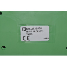 PHOENIX CONTACT IB-ST-24-DI-32-2-2MBD INPUT MODULE 32CHANNEL DIGITAL 2AMP 24VDC INTERBUS