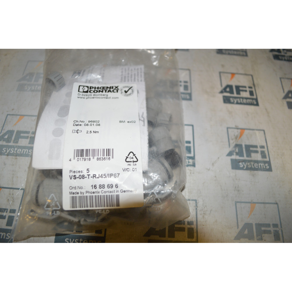 Phoenix VS-08-T-RJ45-IP-67 CONNECTOR PUSH-PULL LOCKING