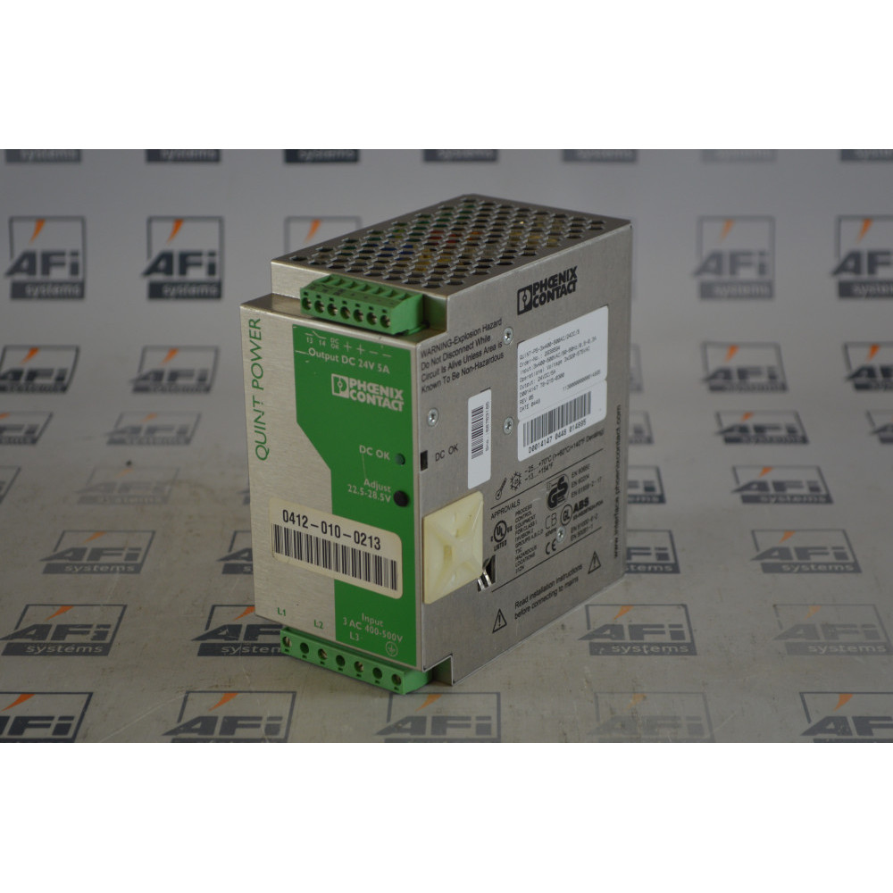 Phoenix QUINT-PS-3x400-500AC-24DC-5 Power Supply 24VDC Actual P/N:QUINT-PS-3x400-500AC/24DC/5