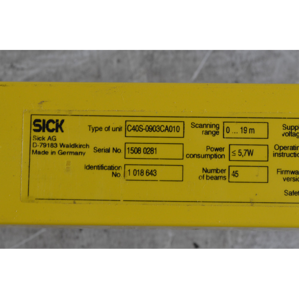 SICK, INC C40S-0903CA010 LIGHTCURTAIN