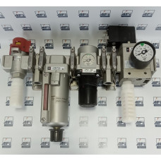 SMC AV3000-03G-5DZ PNEUMATIC VALVE  SOFT-START UP  FILTER RATING 5?M  PORT SIZE: RC3/8  POLYCARBONATE CAS  24VDC