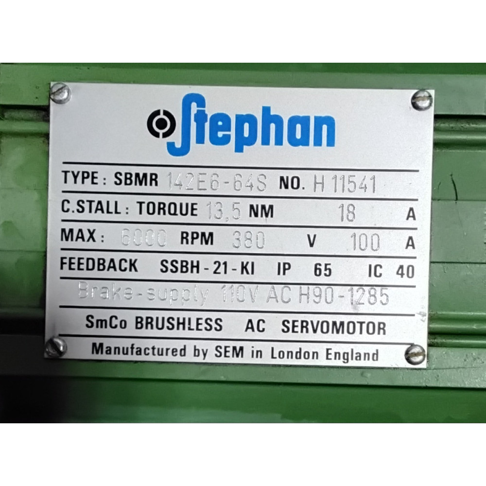 STEPHAN SBMR-142E6-64S Brushless AC Servo