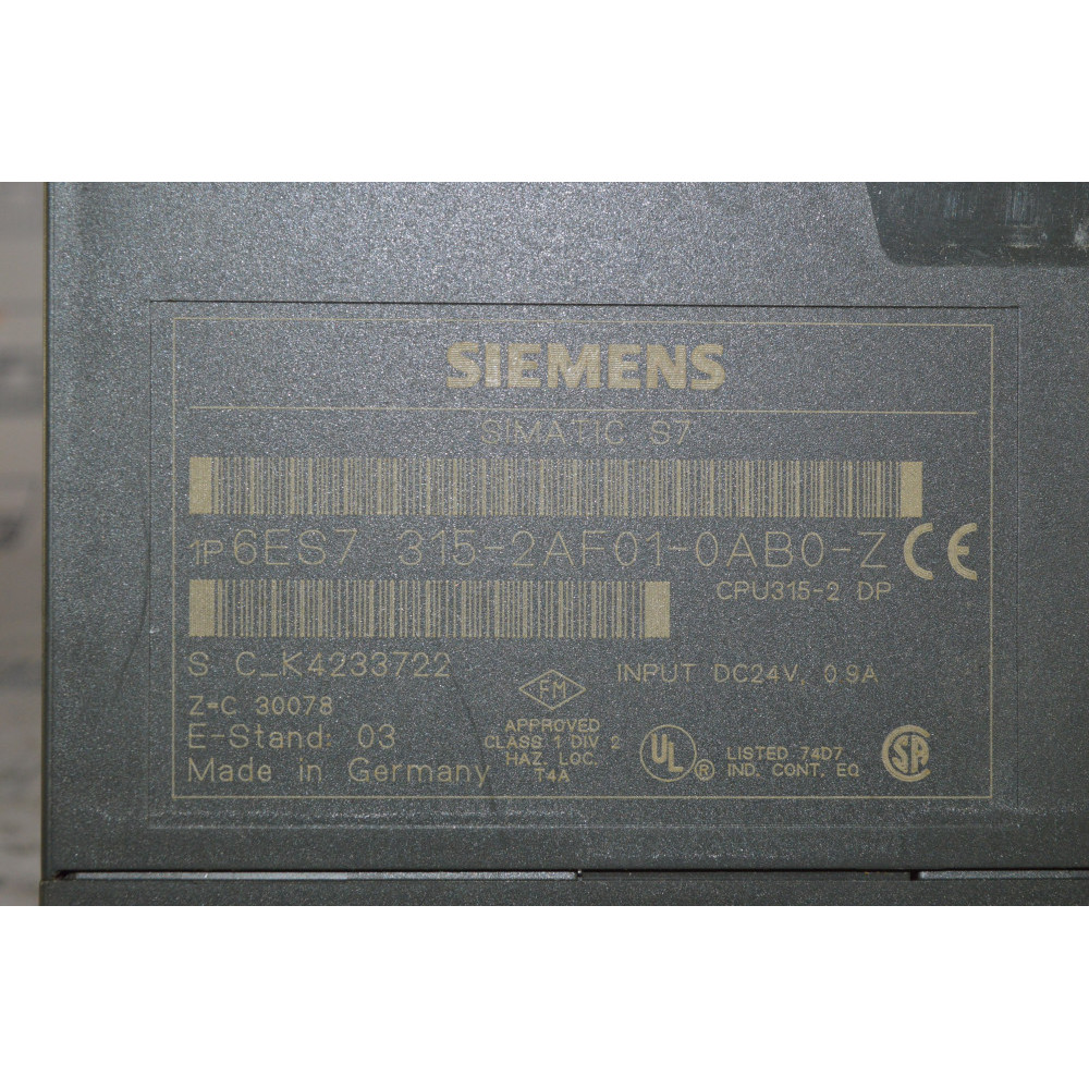 Siemens 6ES7315-2AF01-0AB0-Z CPU Module