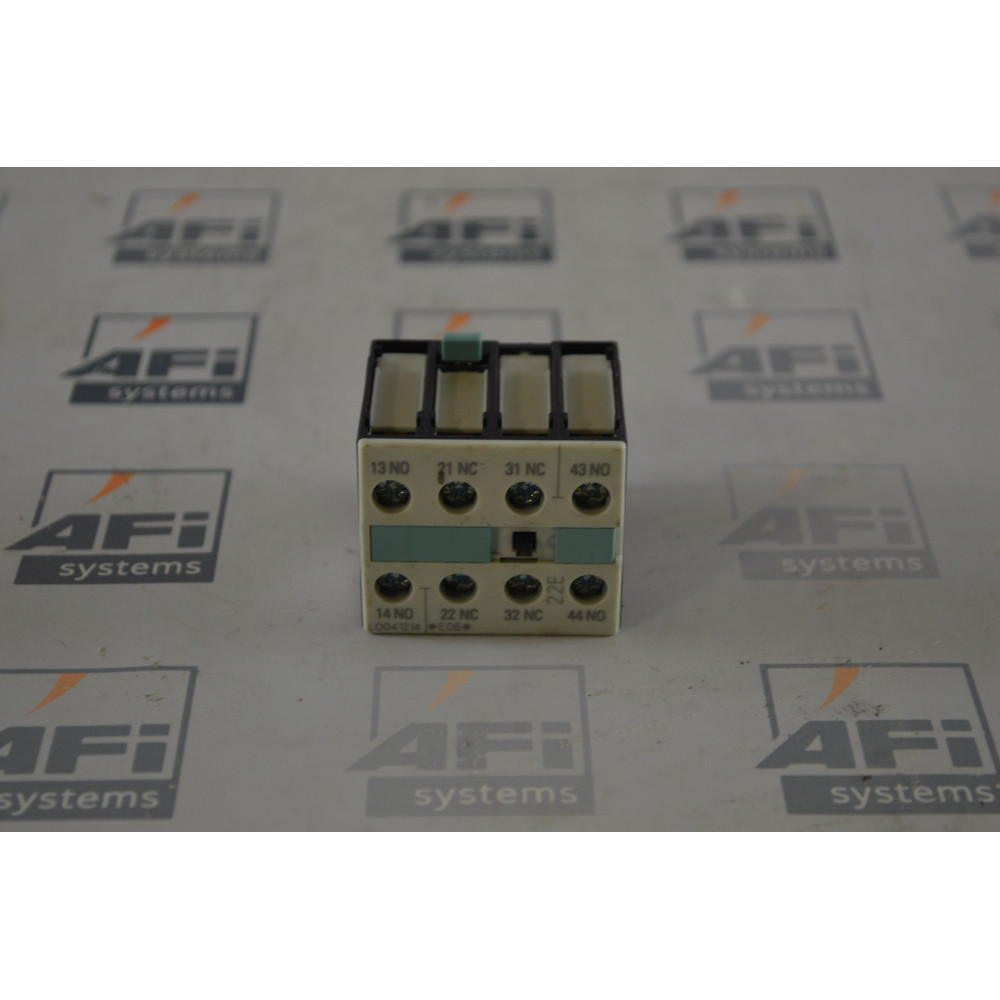 Siemens 3RH1921-1HA22 DISCONTINUED BY MANUFACTURER  AUXILIARY CONTACT BLOCK  6 AMP  690 VAC  2 NO  2 NC  4 POLE  IP20