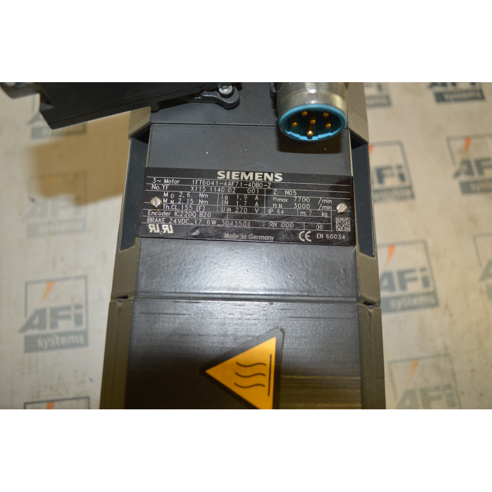Siemens Simotics 1FT6041-4AF71-4DB0-Z Servo Motor