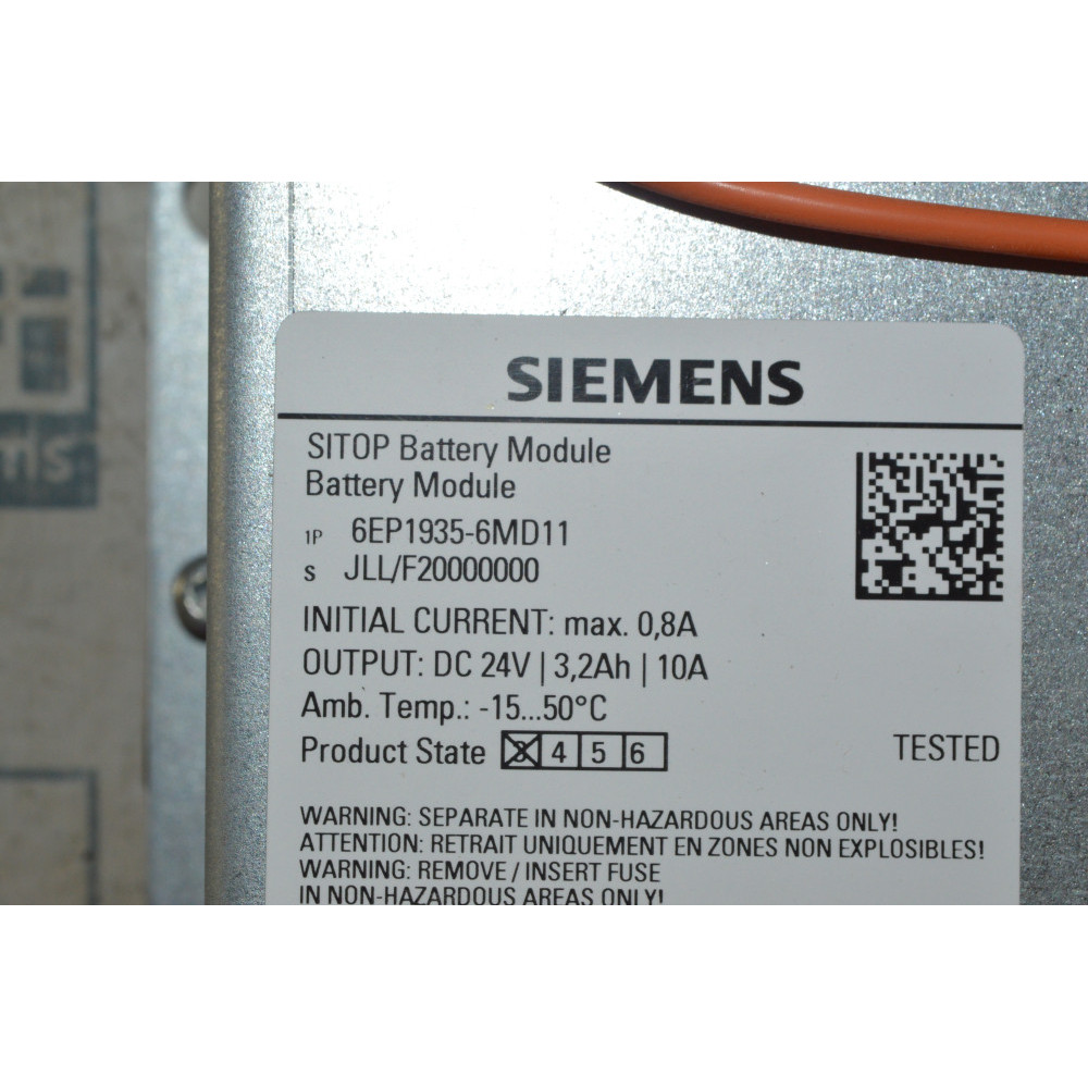 SIEMENS 6EP1-935-6MD11 BATTERY MODULE