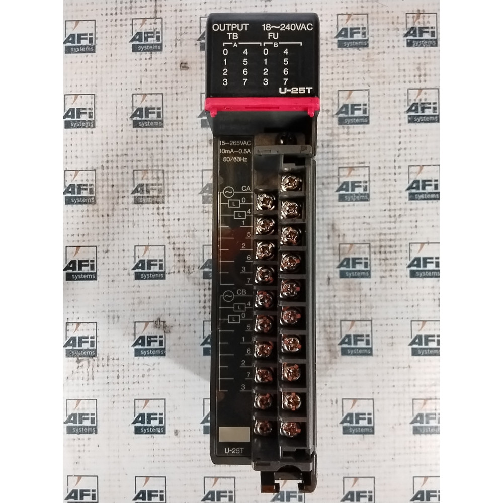 16 Channel Digital Output Module, 18-220VAC, 0.5A, 2 common isolated, 3A common, removable terminals
