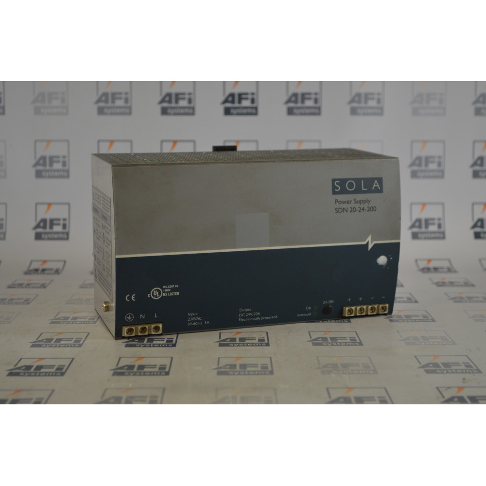 Sola SDN-20-24-200 POWER SUPPLY 24VDC 20A  230VAC IN
