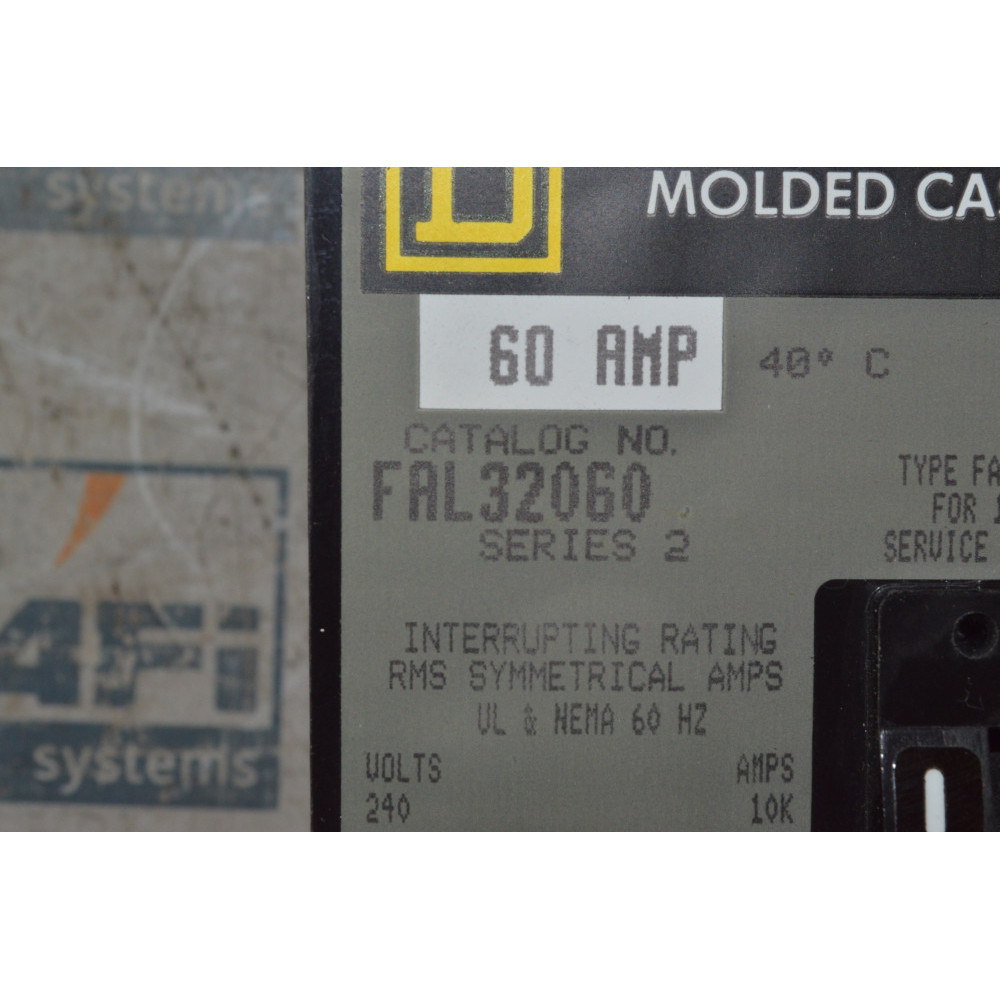 SCHNEIDER ELECTRIC SQUARE D FAL32060 MOLDED CASE CIRCUIT BREAKER