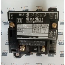 Square D 8502-SC02 SIZE FORM S SER A NEMA SIZE1 CONTACTOR