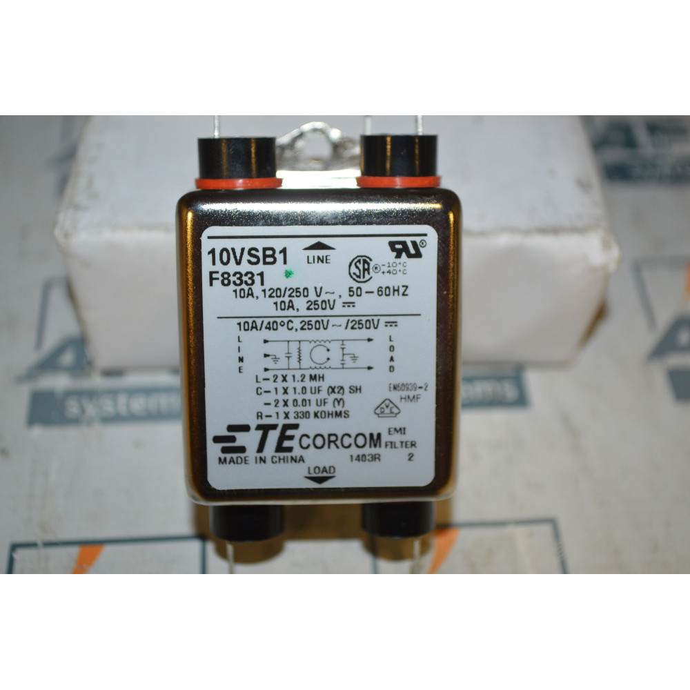 TE Connectivity 10VSB1 RFI POWER LINE FILTER  10A  1.25 mA