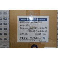 Teco-Westinghouse MA7200-2001-N1 AC Drive 240V output 4.8A
