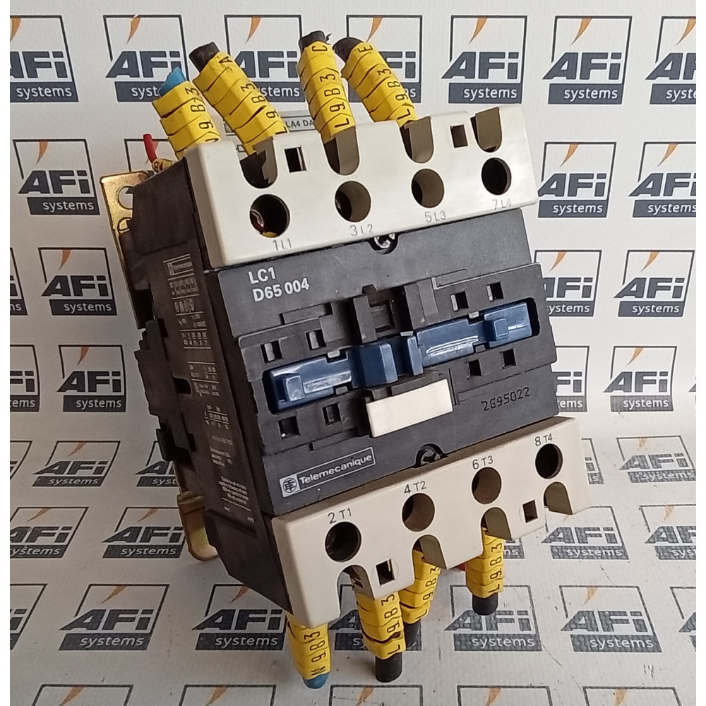 Telemecanique LC1 D65004 Contactor 4-Pole 3-Phase 80Amp 110VAC Coil
